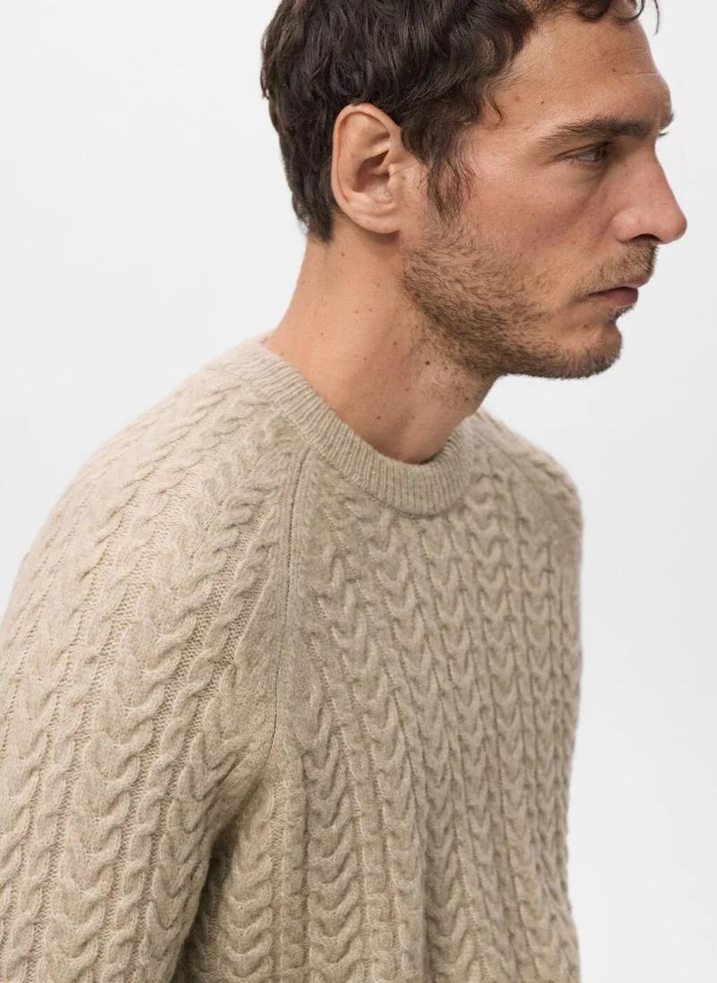 Mango Man  Braided knitted sweater for Men | Best Price UAE